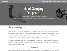 Tablet Screenshot of metalstamper.net